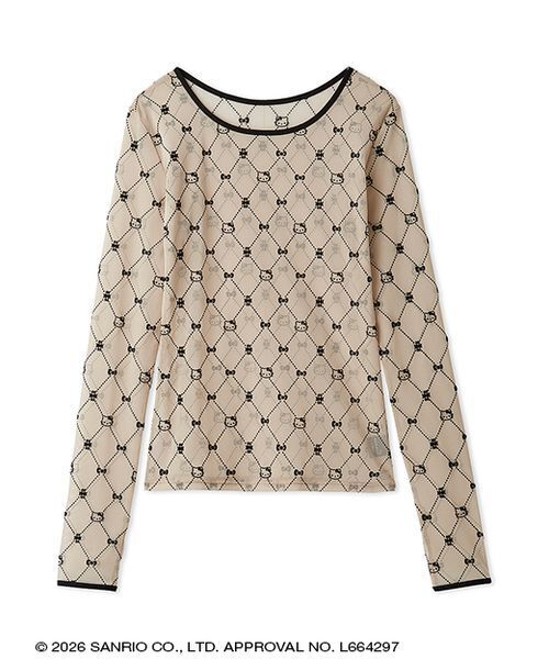 sanrio house（サンリオハウス）の「【SORIN】ハローキティ  シアートップス（Tシャツ/カットソー・レディース・ベージュ/ブラック・F）」の3枚目の写真