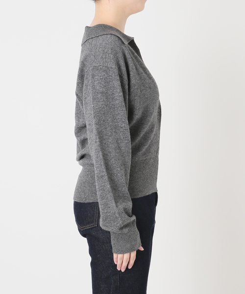 crinkle crinkle crinkle(クリンクルクリンクルクリンクル)の「crinkle crinkle crinkle slow off knit top CC-5038(ニット/セーター・レディース・レッド/ライトグレー・FREE)」の20枚目の写真