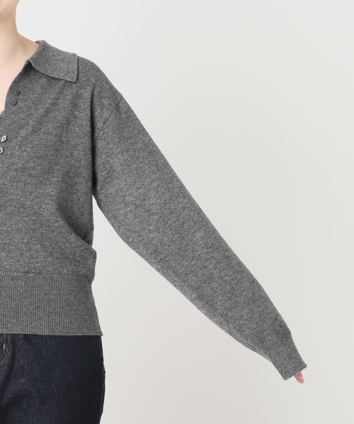 crinkle crinkle crinkle(クリンクルクリンクルクリンクル)の「crinkle crinkle crinkle slow off knit top CC-5038(ニット/セーター・レディース・レッド/ライトグレー・FREE)」の21枚目の写真