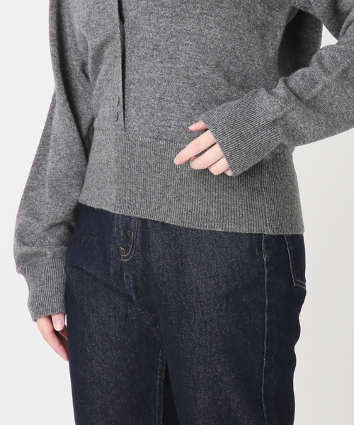 crinkle crinkle crinkle(クリンクルクリンクルクリンクル)の「crinkle crinkle crinkle slow off knit top CC-5038(ニット/セーター・レディース・レッド/ライトグレー・FREE)」の22枚目の写真