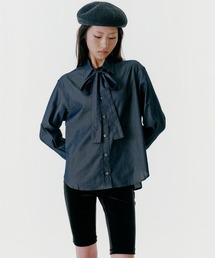 UNUS / Denim Bow Tie Shirt