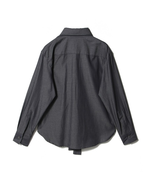 UNUS(ユナス)の「UNUS / Denim Bow Tie Shirt(シャツ/ブラウス・レディース・ネイビー・38/36)」の4枚目の写真