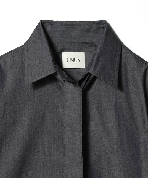 UNUS(ユナス)の「UNUS / Denim Bow Tie Shirt(シャツ/ブラウス・レディース・ネイビー・38/36)」の5枚目の写真