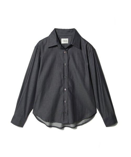 UNUS(ユナス)の「UNUS / Denim Bow Tie Shirt(シャツ/ブラウス・レディース・ネイビー・38/36)」の8枚目の写真