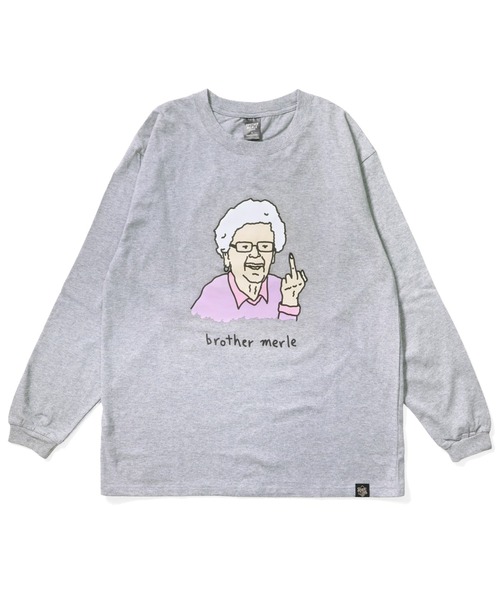 BROTHER MERLE(ブラザー マール)の「RSC×BROTHER MERLE / F〇CK おばあちゃん LS T-SHIRT(M4)(Tシャツ/カットソー・メンズ・ブラック/グレー/ホワイト・X-LARGE/MEDIUM/LARGE)」の3枚目の写真