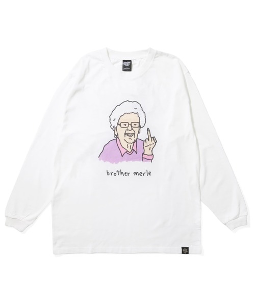 BROTHER MERLE(ブラザー マール)の「RSC×BROTHER MERLE / F〇CK おばあちゃん LS T-SHIRT(M4)(Tシャツ/カットソー・メンズ・ブラック/グレー/ホワイト・X-LARGE/MEDIUM/LARGE)」の2枚目の写真