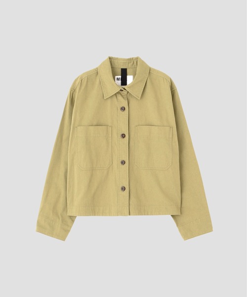 MHL.(エムエイチエル)の「FINE COTTON CHINO TWILL(シャツ/ブラウス・レディース・グレー/ライム・2/1)」の9枚目の写真