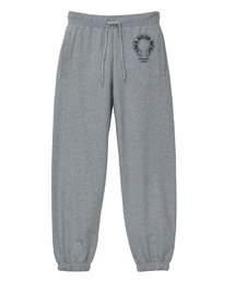 NOBOUND(ノーバウンド) スウェットパンツ ホースシュー オールドイングリッシュロゴ ワンポイント プリント 裾シャーリング セミルーズシルエット 10.0オンス 裏毛 ストリート メンズ