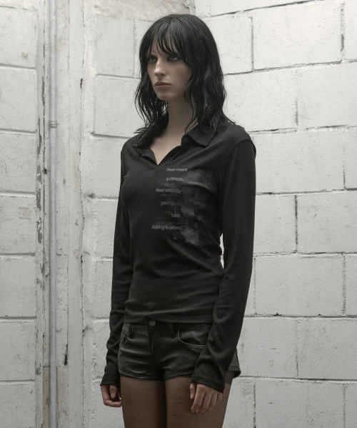 ROCKCAKE(ロックケーキ)の「Collar V Neck Top - Black(Tシャツ/カットソー・レディース・その他・SMALL)」の4枚目の写真