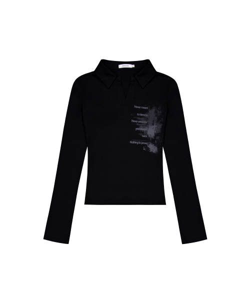 ROCKCAKE(ロックケーキ)の「Collar V Neck Top - Black(Tシャツ/カットソー・レディース・その他・SMALL)」の6枚目の写真
