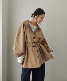リバーシブルミドル丈トレンチコート