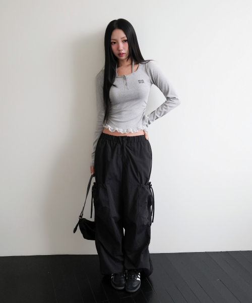 muahmuah（ムーアムーア）の「レース配色 ホルターネックTシャツ [グレー]（Tシャツ/カットソー・レディース・その他・FREE）」の10枚目の写真