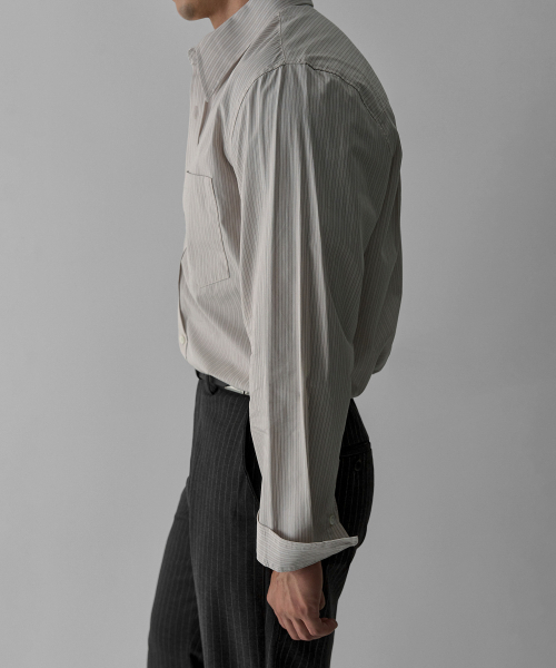 BOWLOW PRODUCT(バウロープロダクト)の「コットンピンストライプポケットシャツ(シャツ/ブラウス・メンズ・その他・MEDIUM/LARGE/X-LARGE)」の4枚目の写真