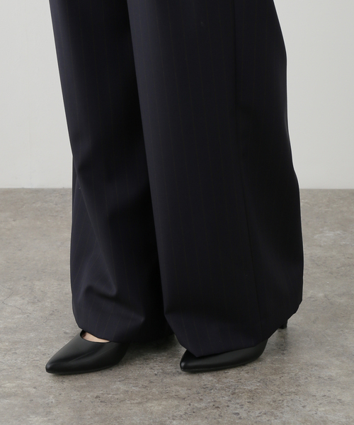 EVERYDAY I LIKE.（エヴリディアイライク）の「*イージーワイドスラックス(ストライプ)（スラックス・レディース・ネイビー・34/38/36）」の11枚目の写真