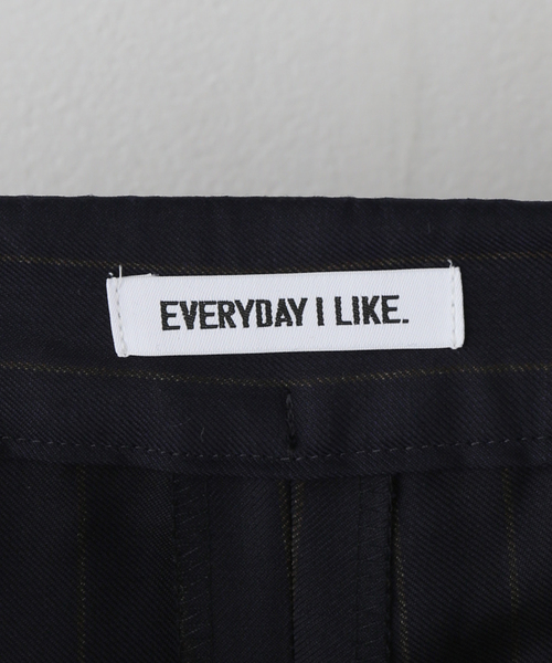 EVERYDAY I LIKE.（エヴリディアイライク）の「*イージーワイドスラックス(ストライプ)（スラックス・レディース・ネイビー・34/38/36）」の13枚目の写真