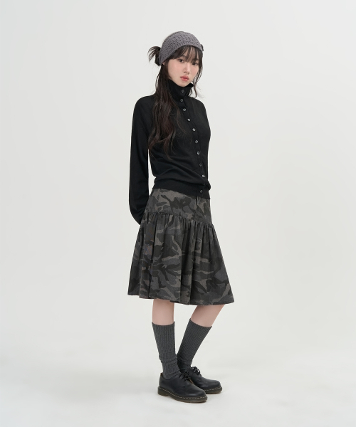 TOFFEE WOMEN（トフィーウィメン）の「Wソフトハイネックカーディガン（ブラック）（カーディガン/ボレロ・レディース・その他・SMALL/MEDIUM）」の2枚目の写真
