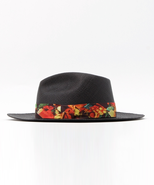 HYSTERIC GLAMOUR(ヒステリックグラマー)の「COCKTAIL LOUNGE ロングブリムパナマハット(ハット・メンズ・ホワイト/ブラック・FREE)」の7枚目の写真