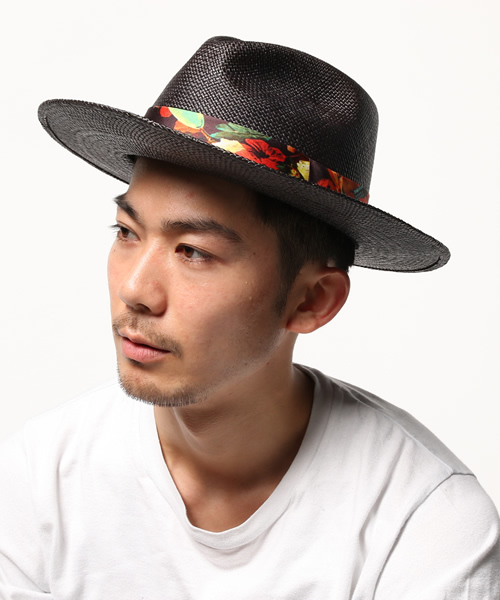 HYSTERIC GLAMOUR(ヒステリックグラマー)の「COCKTAIL LOUNGE ロングブリムパナマハット(ハット・メンズ・ホワイト/ブラック・FREE)」の6枚目の写真