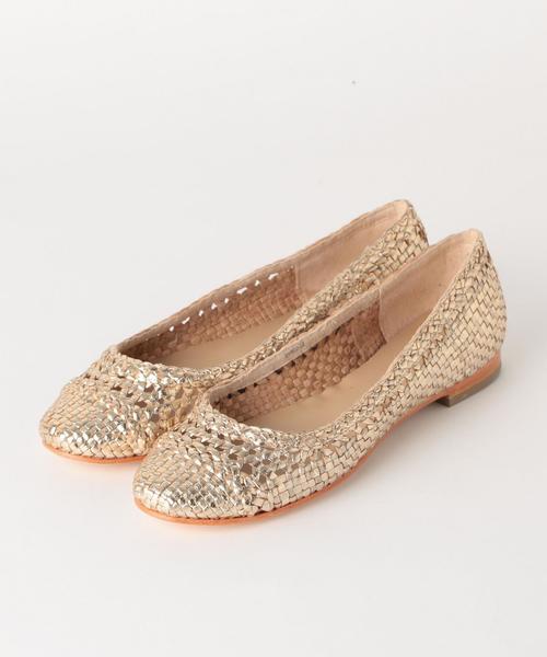 BEAUTY&YOUTH UNITED ARROWS（ビューティーアンドユースユナイテッドアローズ）の「＜VANILLA MOON＞メッシュフラットシューズ◆（パンプス・レディース・ゴールド/ブラック・38/35/37/36）」の2枚目の写真