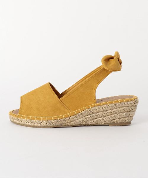 coen（コーエン）の「バックリボンヒールエスパサンダル（サンダル・レディース・ネイビー/イエロー/ブラック/オフホワイト・LARGE/MEDIUM/SMALL）」の6枚目の写真