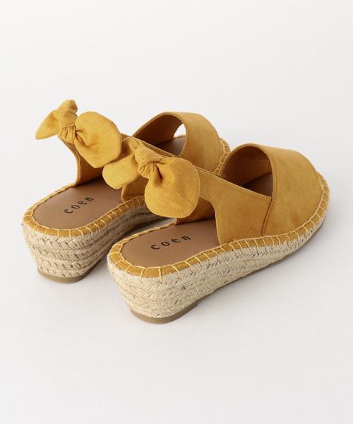 coen（コーエン）の「バックリボンヒールエスパサンダル（サンダル・レディース・ネイビー/イエロー/ブラック/オフホワイト・LARGE/MEDIUM/SMALL）」の8枚目の写真