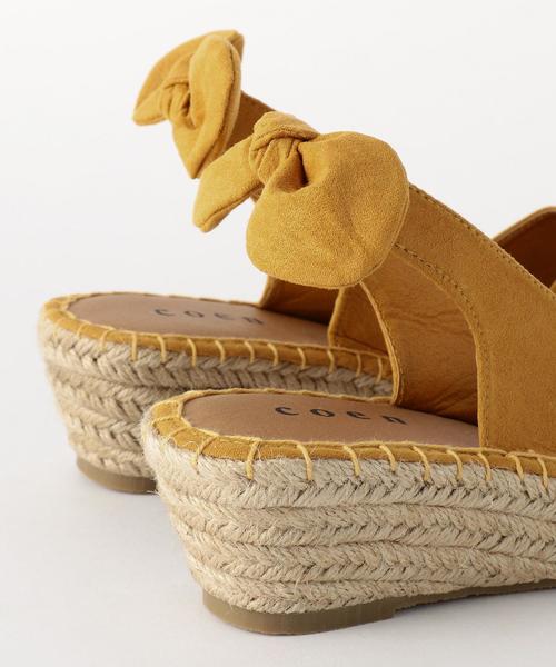 coen（コーエン）の「バックリボンヒールエスパサンダル（サンダル・レディース・ネイビー/イエロー/ブラック/オフホワイト・LARGE/MEDIUM/SMALL）」の10枚目の写真