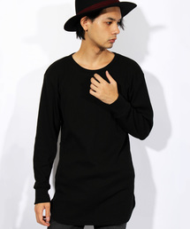 ８(eight) | ワッフル 無地 ロング丈Tシャツ(Tシャツ/カットソー)