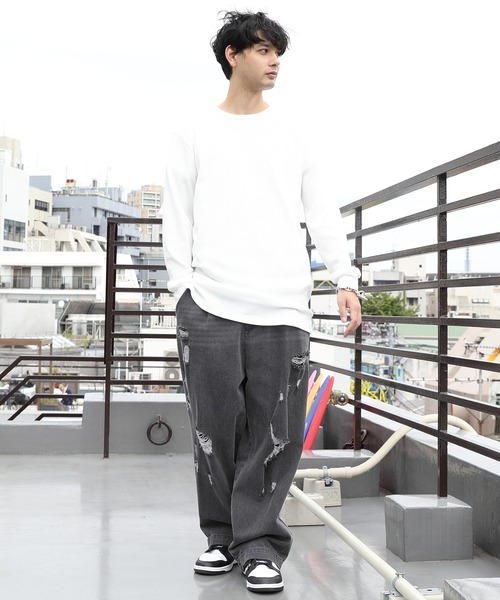 A BATHING APE ワッフル生地 長袖カットソー A BATHING APE
