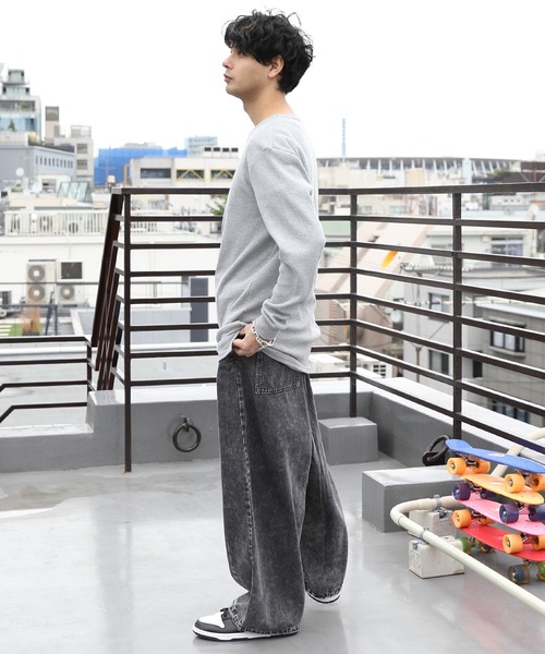 everyone ストライプ長袖カットソー ストライプ柄 長袖カットソー everyone