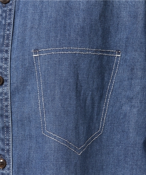 RODEO CROWNS WIDE BOWL（ロデオクラウンズワイドボウル）の「BIG デニム ワンピース（ワンピース・レディース・ライトブルー/ブルー・FREE）」の5枚目の写真