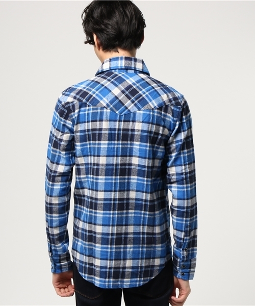 VENCEEXCHANGE（ヴァンスエクスチェンジ）の「BAマドラスチェックシャツ（シャツ/ブラウス・メンズ・レッド/ブルー・MEDIUM/SMALL/LARGE）」の6枚目の写真