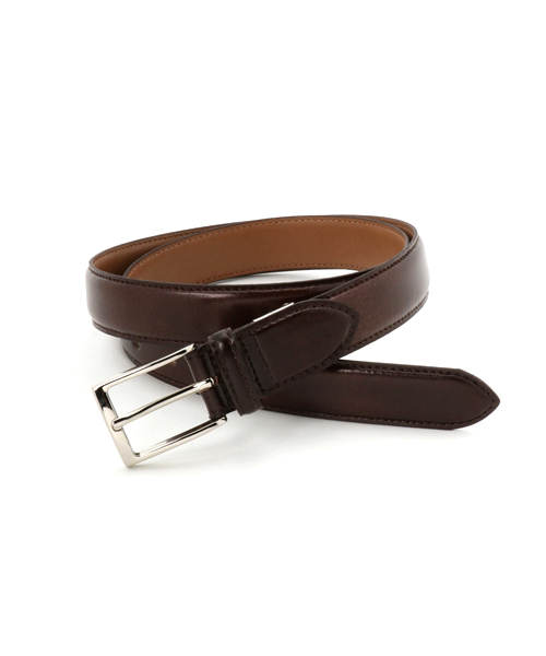 THE SUIT COMPANY（ザ・スーツカンパニー）の「≪MADE IN JAPAN≫アンチックレザー シルバーバックルベルト（ベルト・メンズ・ワインレッド/ネイビー/ブラック/チョコ/ブラウン・FREE/L）」の4枚目の写真