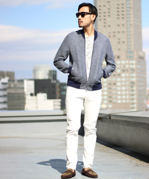 ESSENTIAL GARMENT MEN'S BIGI（エッセンシャルガーメントメンズビギ）の「MA-1 / メランジラッセル（サーフ＆サファリ） （MA-1・メンズ・ネイビー/杢グレー・M/S/L/SS）」の19枚目の写真