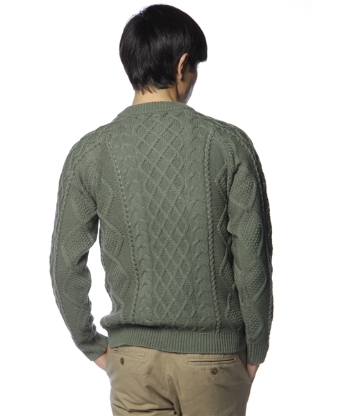 BEAUTY&YOUTH UNITED ARROWS（ビューティーアンドユースユナイテッドアローズ）の「BY アラン カーディガン ◆（カーディガン/ボレロ・メンズ・マスタード/オリーブ/コバルトブルー・SMALL/MEDIUM/LARGE）」の5枚目の写真