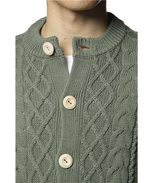 BEAUTY&YOUTH UNITED ARROWS（ビューティーアンドユースユナイテッドアローズ）の「BY アラン カーディガン ◆（カーディガン/ボレロ・メンズ・マスタード/オリーブ/コバルトブルー・SMALL/MEDIUM/LARGE）」の6枚目の写真