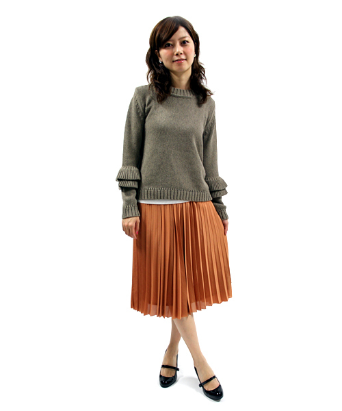 UNITED ARROWS（ユナイテッドアローズ）の「SACRA プリーツスカート† ◆（スカート・レディース・マスタード/オレンジ・36/38）」の8枚目の写真