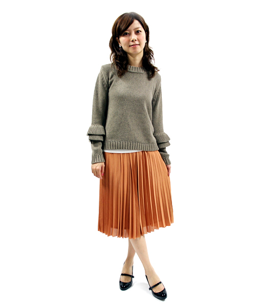 UNITED ARROWS（ユナイテッドアローズ）の「SACRA プリーツスカート† ◆（スカート・レディース・マスタード/オレンジ・36/38）」の16枚目の写真