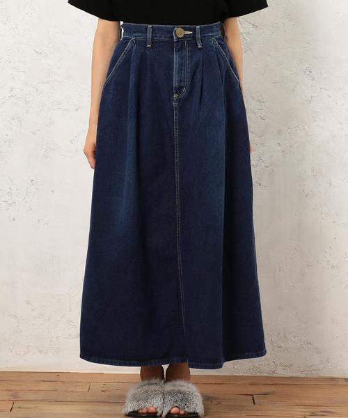 Lee（リー）の「[別注]CB LEE(リー)×GLR ロング デニムスカート ◆（デニムスカート・レディース・ライトブルー/コバルトブルー・MEDIUM/SMALL）」の4枚目の写真
