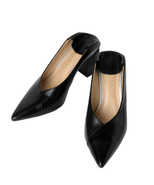 EIMY ISTOIRE（エイミーイストワール）の「スクエアヒールバブーシュ（その他シューズ・レディース・ブラック/ピンクベージュ/ホワイト・SMALL/MEDIUM/LARGE）」の3枚目の写真