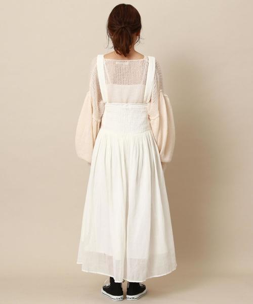 Another Edition（アナザーエディション）の「ガーゼソリッドサスペンダースカート（スカート・レディース・ブラック/オフホワイト・FREE）」の6枚目の写真