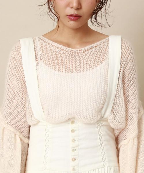 Another Edition（アナザーエディション）の「ガーゼソリッドサスペンダースカート（スカート・レディース・ブラック/オフホワイト・FREE）」の11枚目の写真