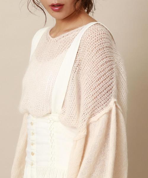 Another Edition（アナザーエディション）の「ガーゼソリッドサスペンダースカート（スカート・レディース・ブラック/オフホワイト・FREE）」の3枚目の写真