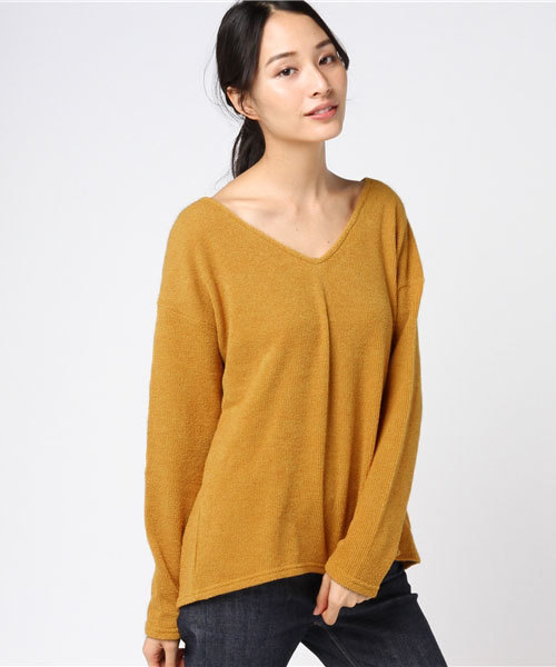 LIPSTAR(リップスター)の「Vネックニットソー(Tシャツ/カットソー・レディース・ブラック/イエロー/グレー/グリーン・M)」の14枚目の写真