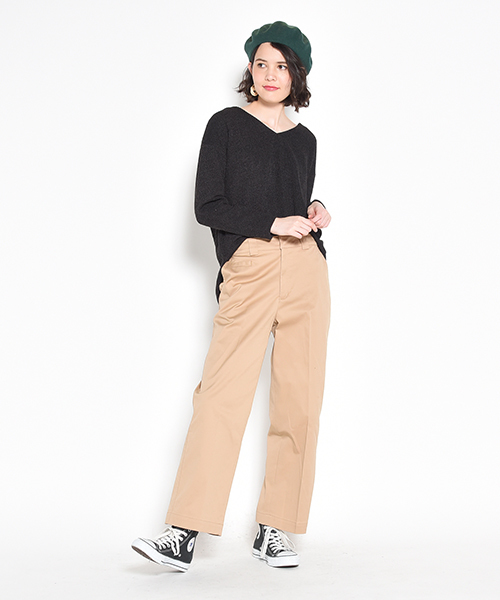 LIPSTAR(リップスター)の「Vネックニットソー(Tシャツ/カットソー・レディース・ブラック/イエロー/グレー/グリーン・M)」の18枚目の写真