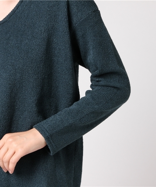 LIPSTAR(リップスター)の「Vネックニットソー(Tシャツ/カットソー・レディース・ブラック/イエロー/グレー/グリーン・M)」の8枚目の写真