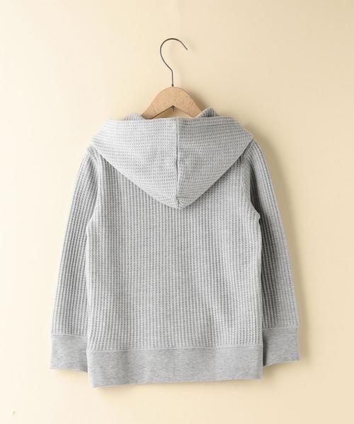 coen(コーエン)の「【coen キッズ / ジュニア】ワッフルパーカー / サーマル(100~150cm)(パーカー・キッズ・グレー/ダークグレー・100/120/150/110/130/140)」の5枚目の写真