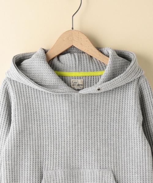 coen(コーエン)の「【coen キッズ / ジュニア】ワッフルパーカー / サーマル(100~150cm)(パーカー・キッズ・グレー/ダークグレー・100/120/150/110/130/140)」の6枚目の写真