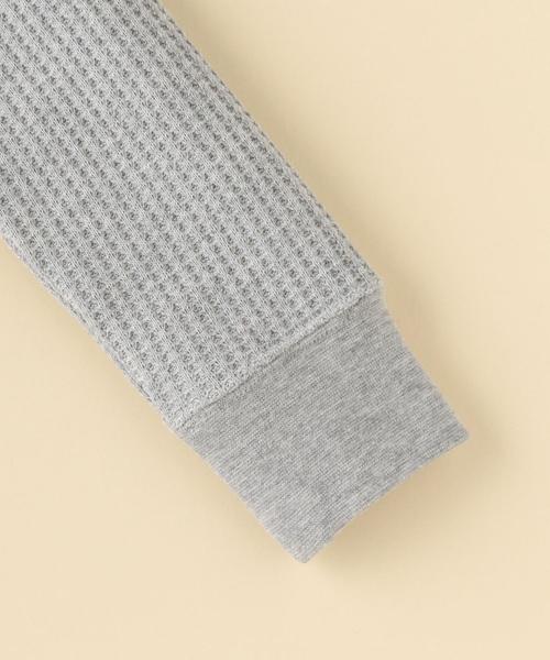 coen(コーエン)の「【coen キッズ / ジュニア】ワッフルパーカー / サーマル(100~150cm)(パーカー・キッズ・グレー/ダークグレー・100/120/150/110/130/140)」の7枚目の写真