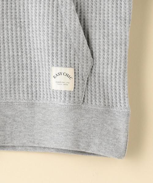 coen(コーエン)の「【coen キッズ / ジュニア】ワッフルパーカー / サーマル(100~150cm)(パーカー・キッズ・グレー/ダークグレー・100/120/150/110/130/140)」の8枚目の写真