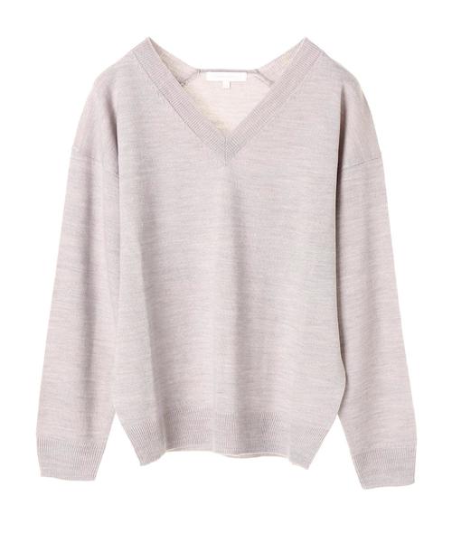 AMERICAN HOLIC(アメリカンホリック)の「・8col.Vネックニュアンスプルオーバー(ニット/セーター・レディース・オフホワイト/杢グレー/ピンク/ブラック/イエロー/ネイビー/その他24/その他26・L/M)」の18枚目の写真